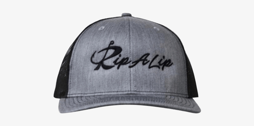 Heather Gray W/black Mesh Back Rip A Lip Cap - Blue, transparent png download