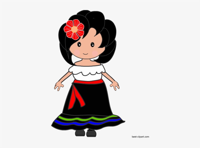 Free Mexican Girl Clip Art - Mexican Baby Png, transparent png download