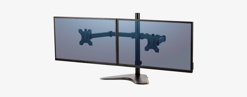 Professional Series Free-standing Dual Horizontal Monitor - Deal - 8043701 - Fellowes Professional Series Freestanding, transparent png download