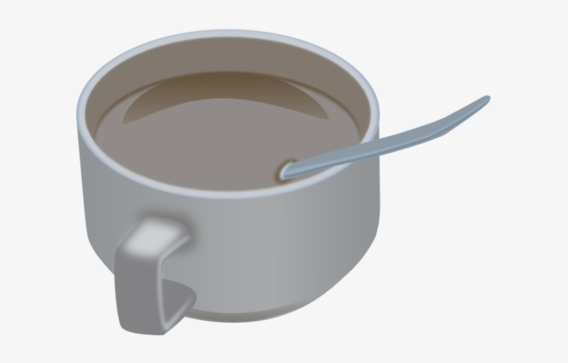 With Clip Art At Clker Com Vector - Tea Cup With Spoon Png, transparent png download