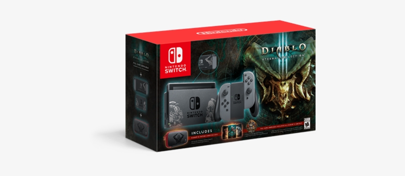 Summon Up A Nintendo Switch Bundle With Diablo Iii - Nintendo Switch Joy-con Controller Grey, transparent png download