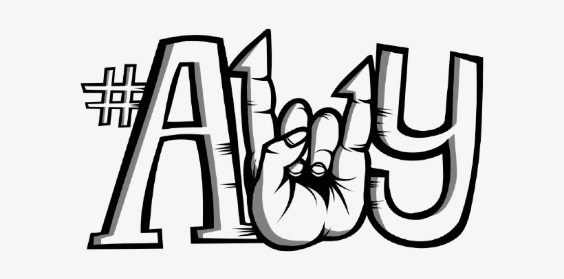 A11y Drawn Using The Devil Horns Hand Gesture For The - A11y Rocks, transparent png download