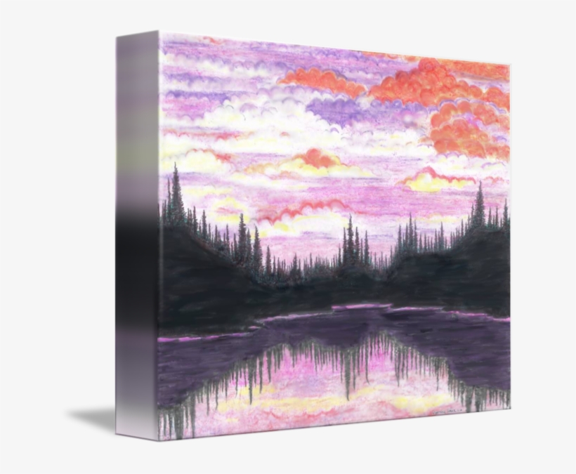 Png Free Download Lake By Lightning Hawk - Drawing, transparent png download