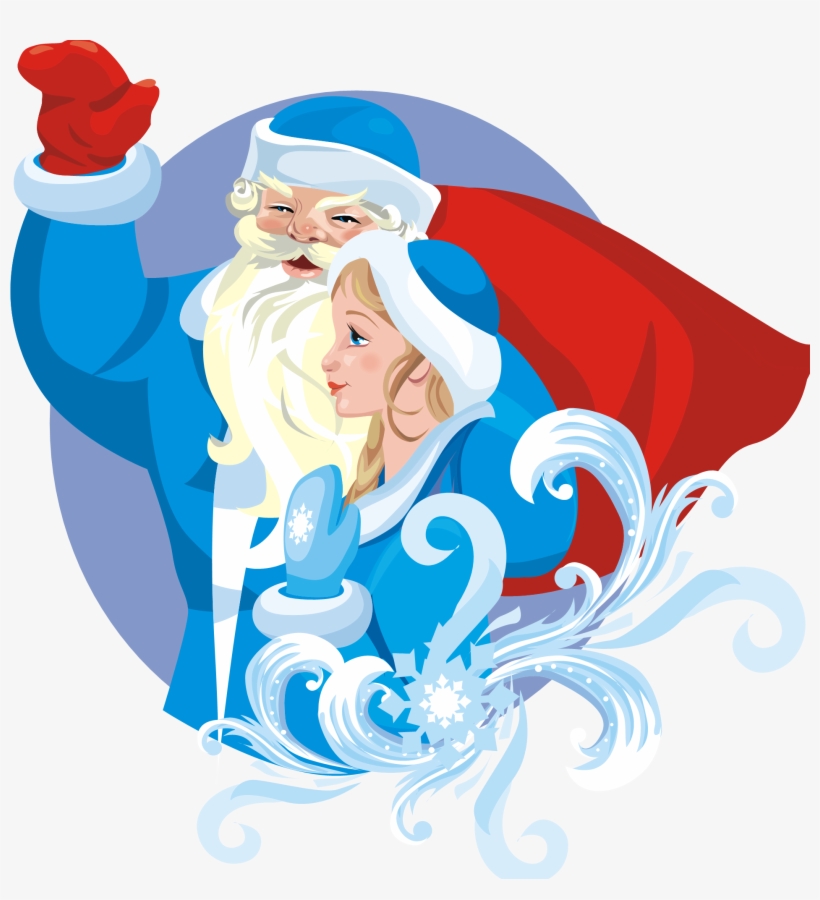 Grandfather Frost And Snow Maiden Wallpapers And Images - Happy New Year Presentation, transparent png download