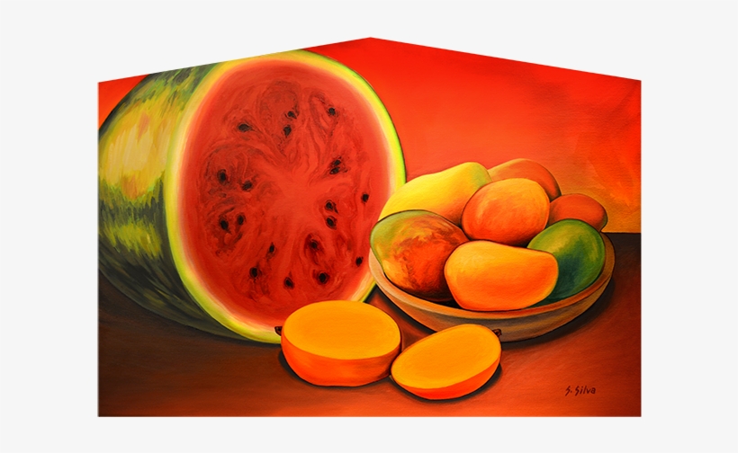 Watermelons & Mangos Painting, transparent png download