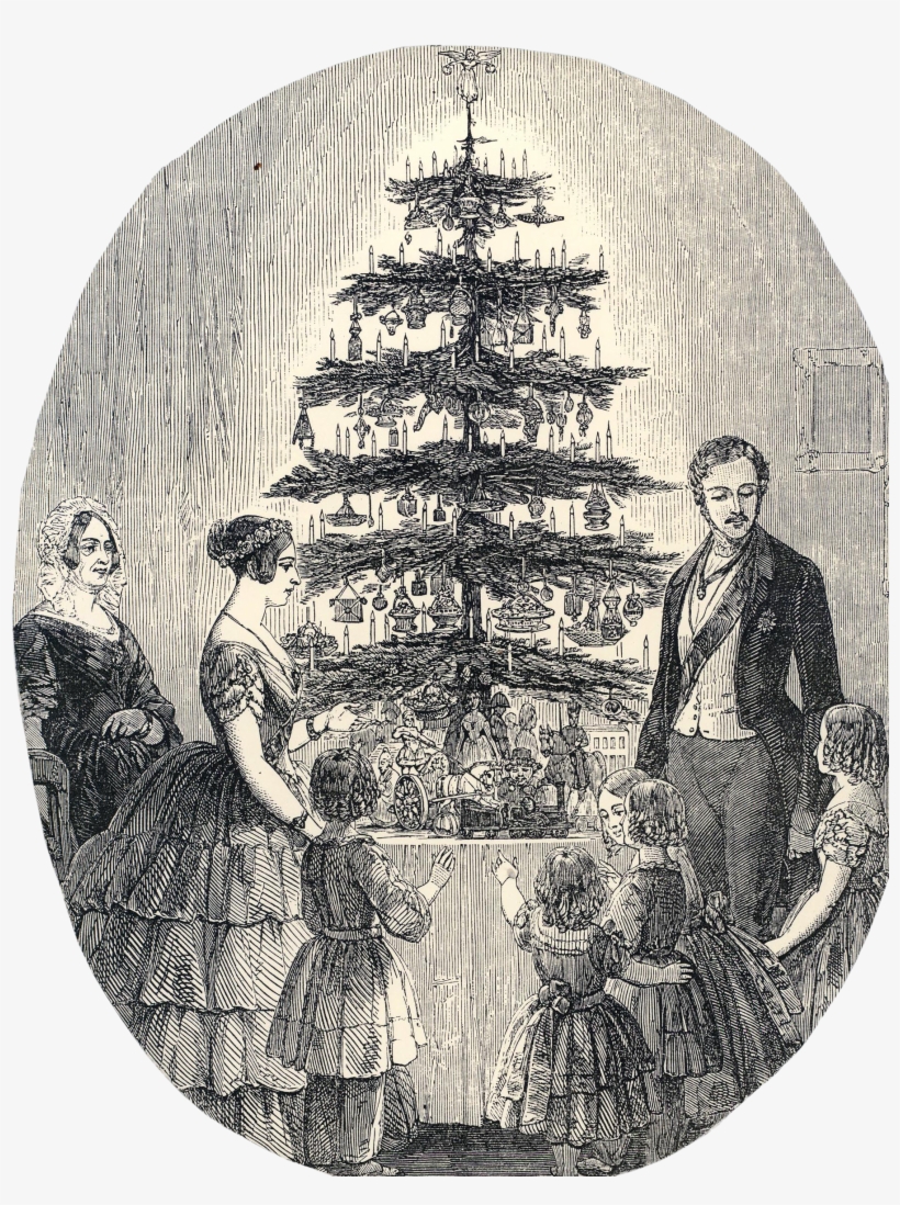 Victoria And Albert Christmas Tree - Queen's Christmas Tree At Windsor Castle, transparent png download