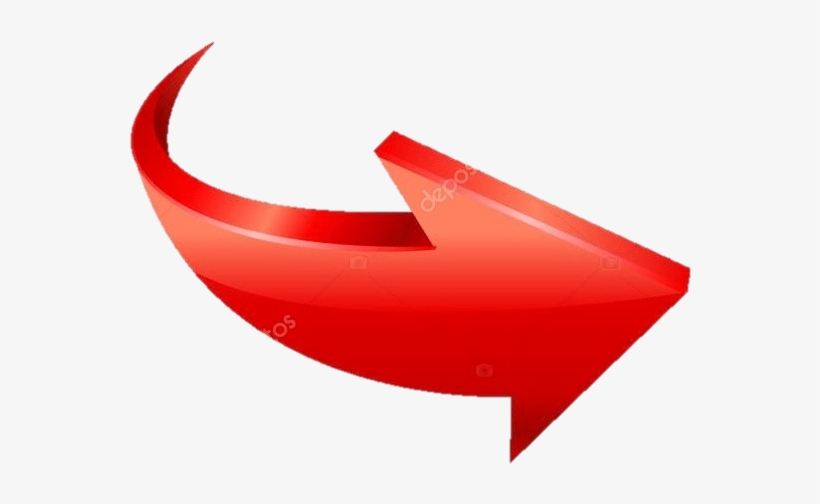 Flecha Roja Curva Sf Png - Icon Mũi Tên Png, transparent png download