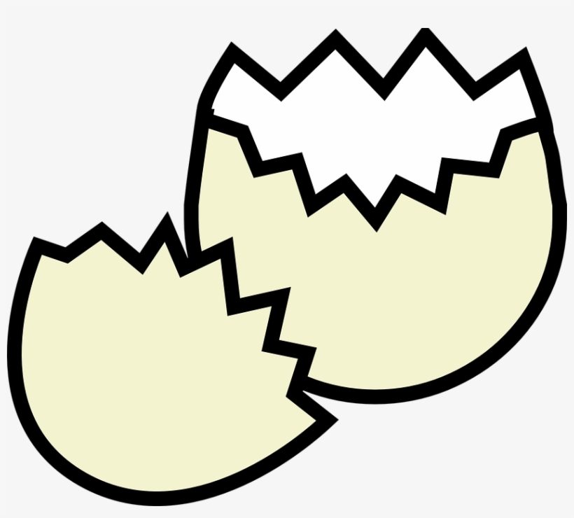 Crack Vector Graphics Pixabay Download Free Images - Egg Shell Clip Art, transparent png download