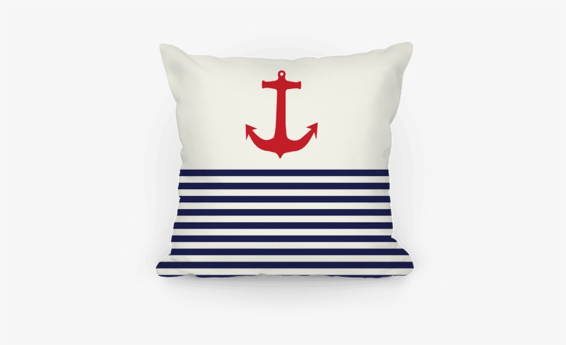 Anchor And Stripes Pillow - Bedroom, transparent png download