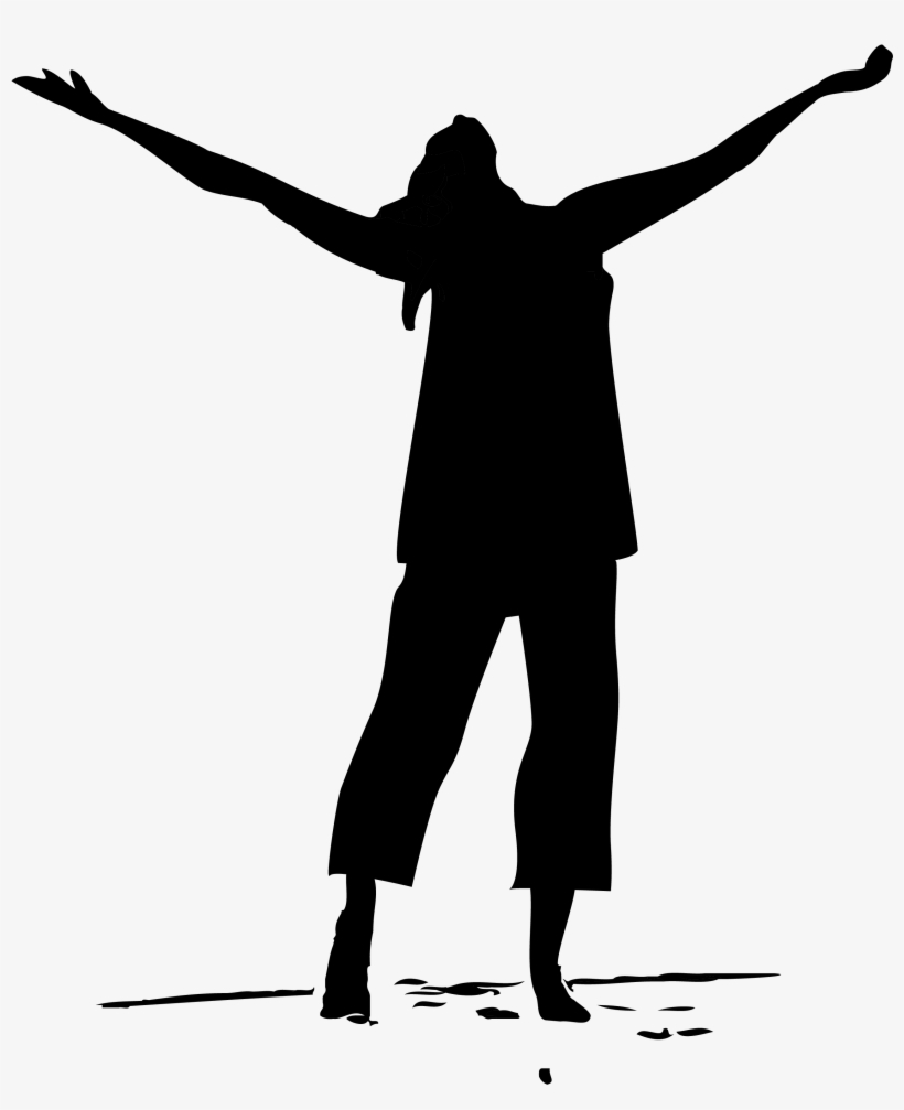 Best Free Praise Dancers Cdr Clip Art - Praise Silhouette, transparent png download