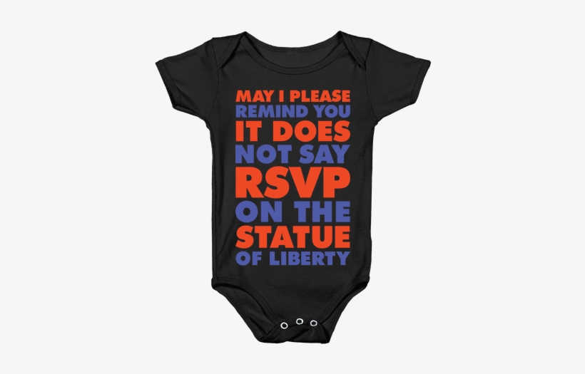 It Does Not Say Rsvp On The Statue Of Liberty Baby - Metroid Ridley T Shirt, transparent png download