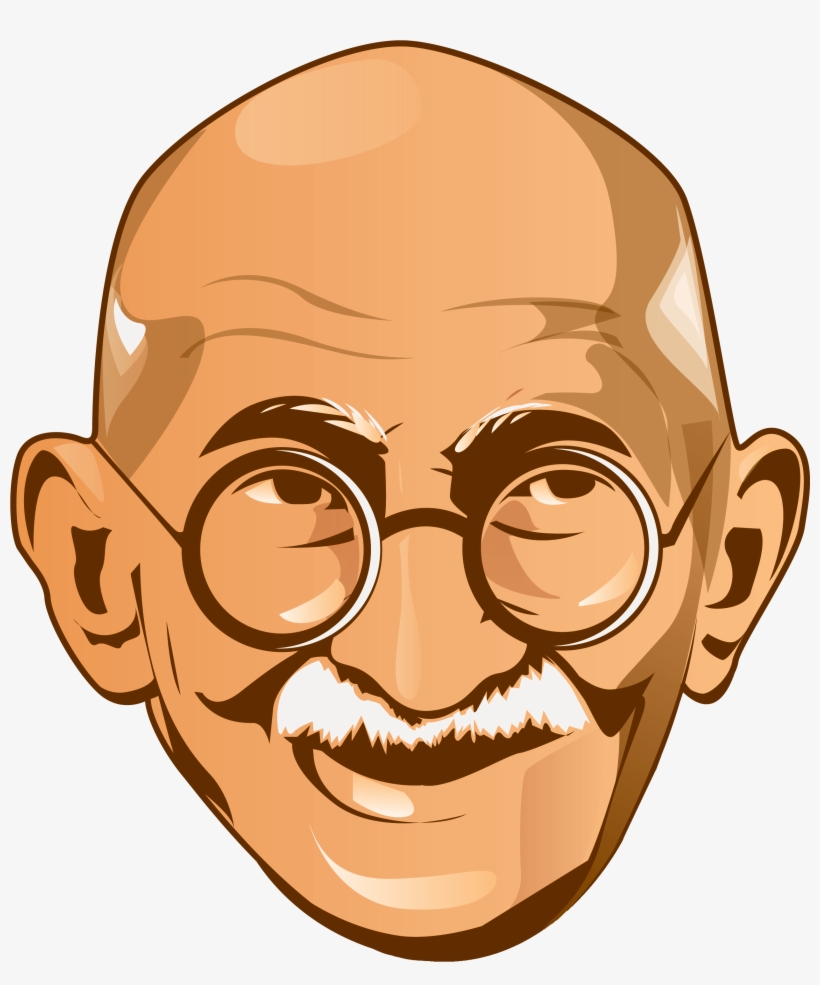 Mahatma Gandhi Png Picture - Gandhi Face Transparent, transparent png download