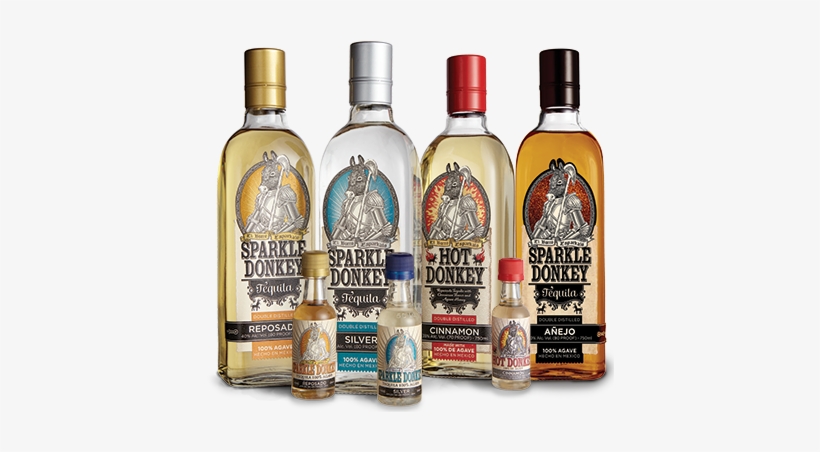 Sparkle Donkey Anejo Tequila, transparent png download