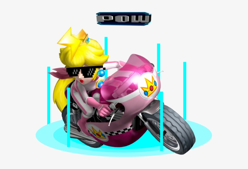 Sunglasses Peach Shakes Off The Pow Block - Princess Peach Mach Bike, transparent png download