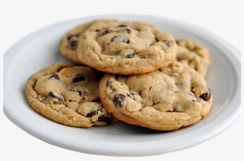 Banner Library Download Cookies Transparent Chocolate - Chocolate Chip Cookies On A Plate, transparent png download