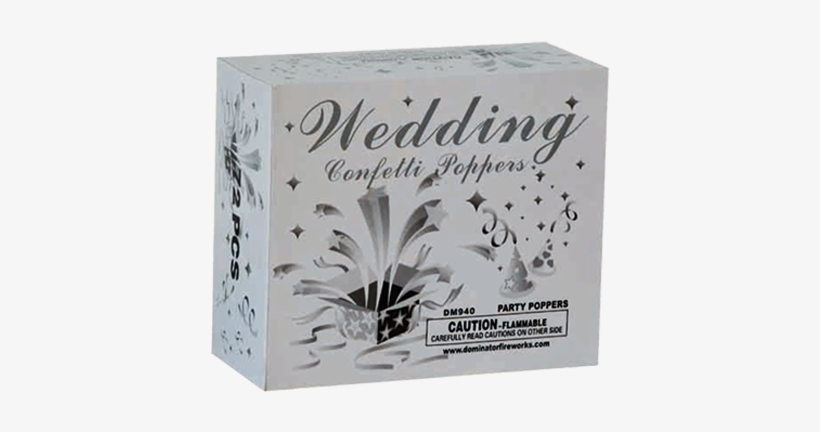 Wedding Confetti Poppers Silver Box Of 72 Poppers By, transparent png download