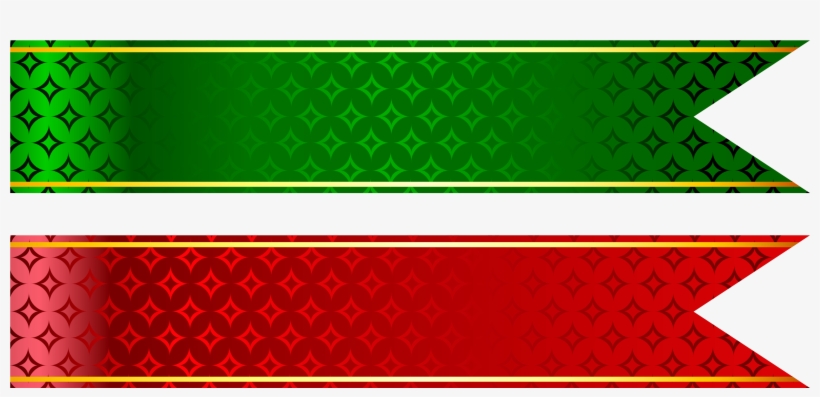 Banner Freeuse Red And Green Tapes Set Png Clipart - Ribbon, transparent png download