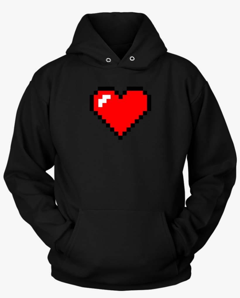 Pixel Heart Hoodie - Principal Hoodie. Perfect Gift For Your Dad, Mom, Boyfriend,, transparent png download