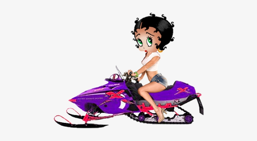 Betty Boop Snowmobile Photo Bettyboopsnowmobile - Betty Boop, transparent png download