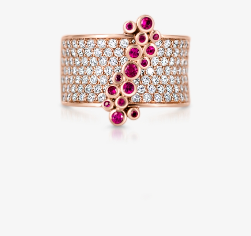 Saddle Mini Ring With Diamonds And Rubies - Ruby, transparent png download