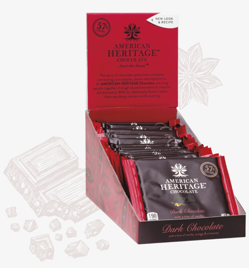 American Heritage Chocolate Tablet Bar - Illustration, transparent png download