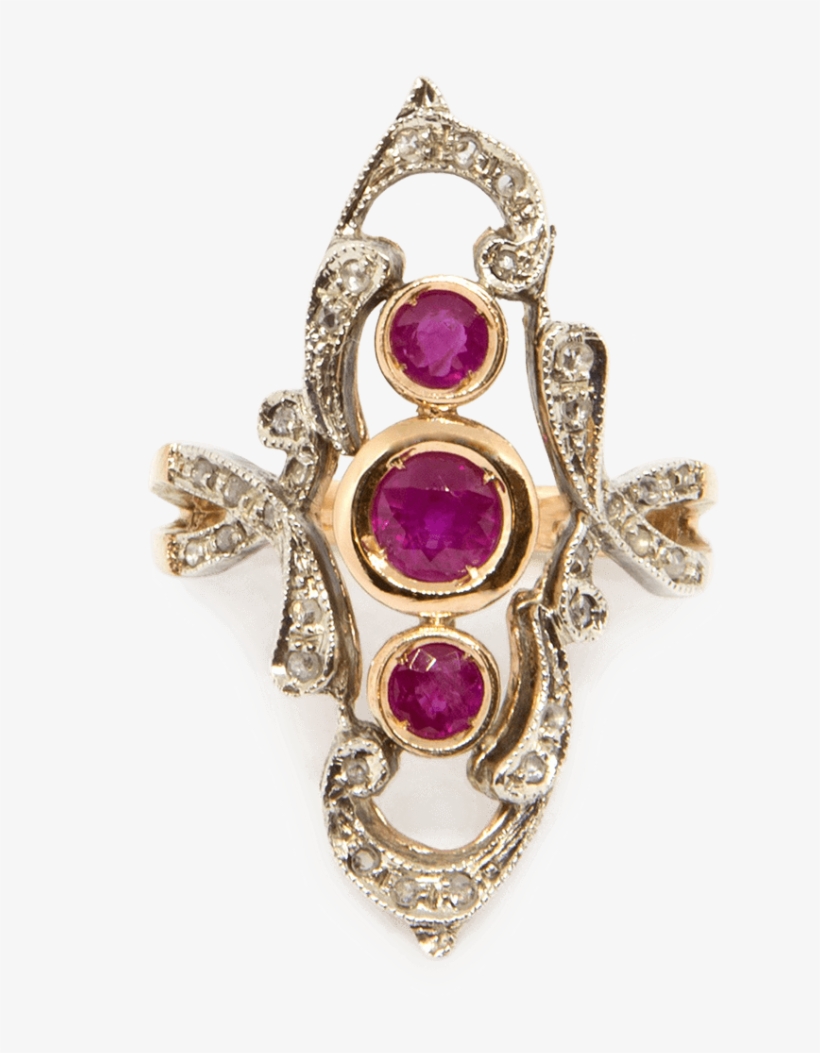 Three Ruby Ring - Opal, transparent png download