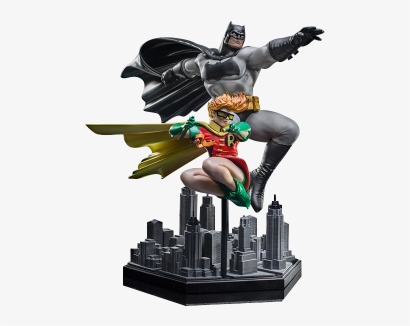 Batman And Robin Deluxe Statue - Batman And Robin Statue, transparent png download