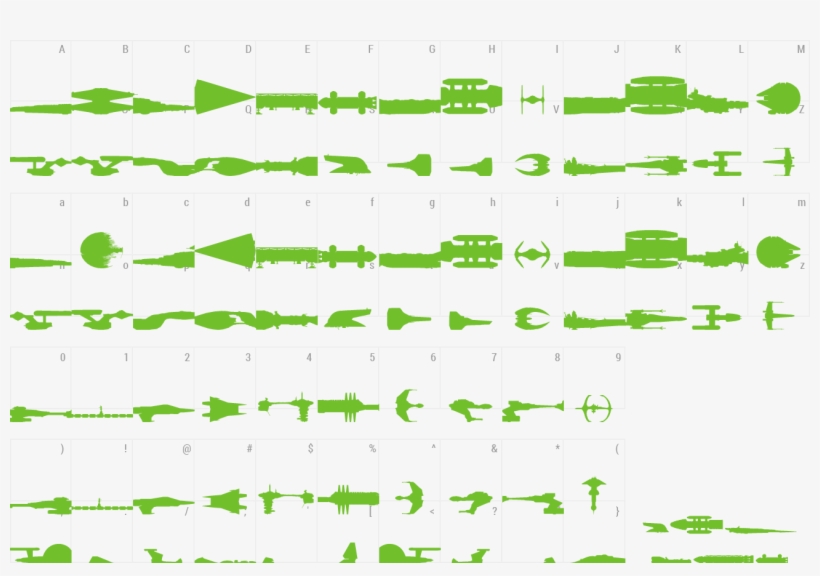 Font Famous Spaceships Preview - Spacecraft, transparent png download