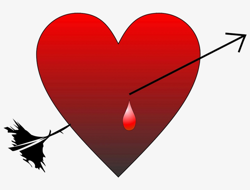 Lots Of Valentine Hearts, Love Heart With Arrow And - Heart, transparent png download