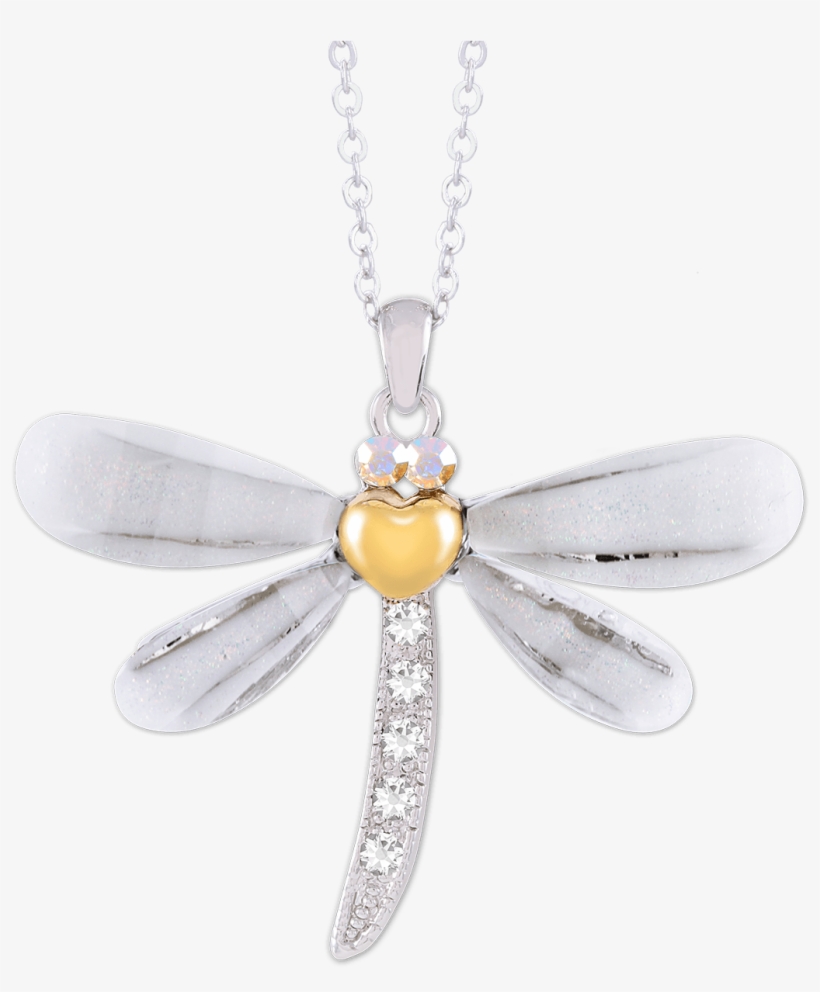 Pendant Classic Dragonfly White - Locket, transparent png download