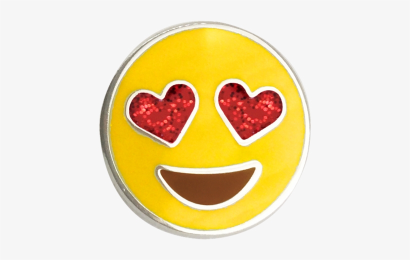 Heart Eyes Emoji Pin - Lapel Pin, transparent png download