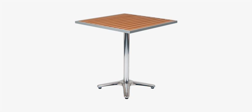 Bryn Mawr 30" X 30" Aluminum Table With Imitation Teak - 24" X 30" Aluminum Table With Imitation Teak Slats, transparent png download