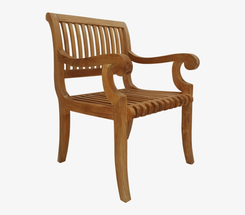 Teak Curve Patio Chair - Chair, transparent png download