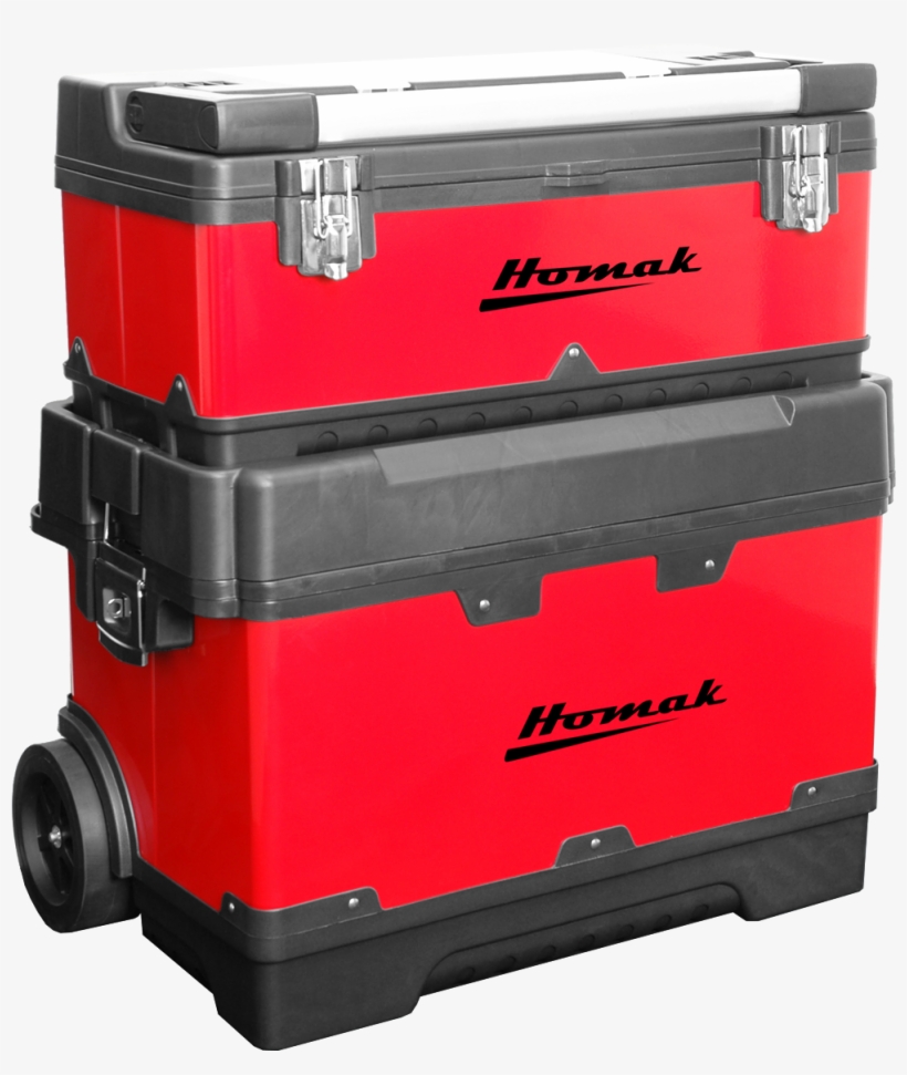 Home / Roll Away / Toolbox / Red Metal Black Plastic - Homak Ha01088175 7 Adjustable Tall Plastic Compartment, transparent png download