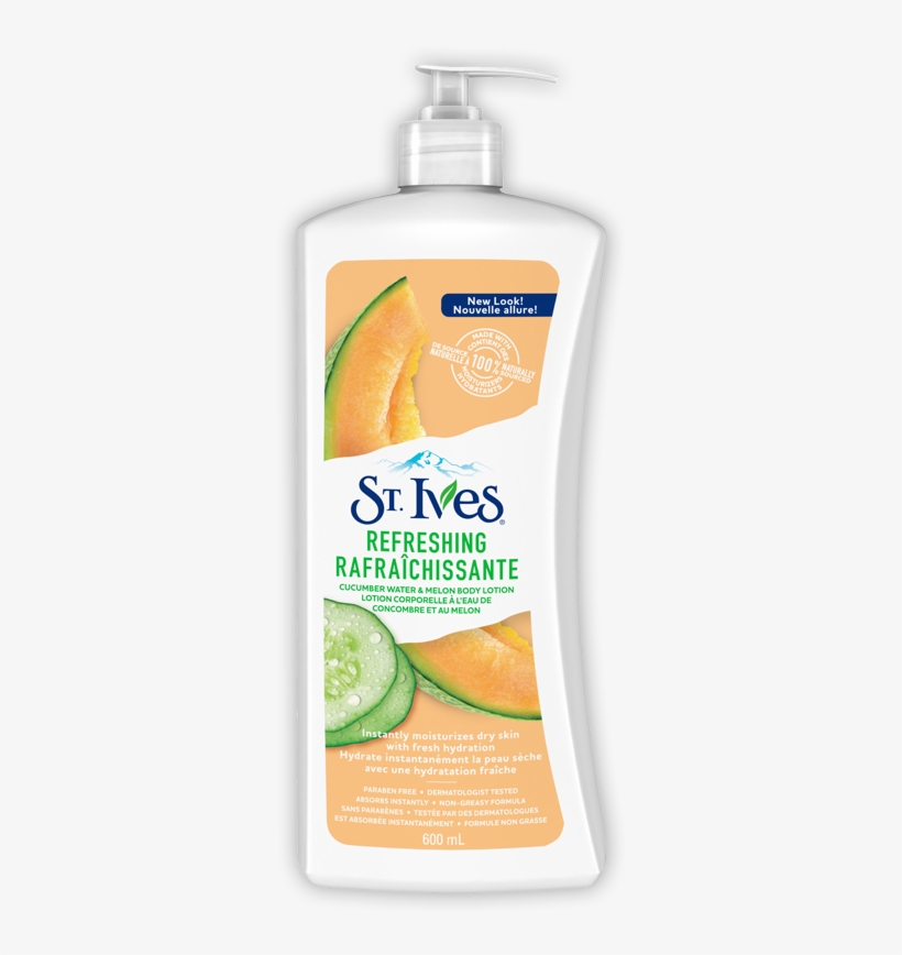 Cucumber Water & Melon Refreshing Body Lotion - St.ives Naturally Indulgent Coconut Milk And Orchid, transparent png download
