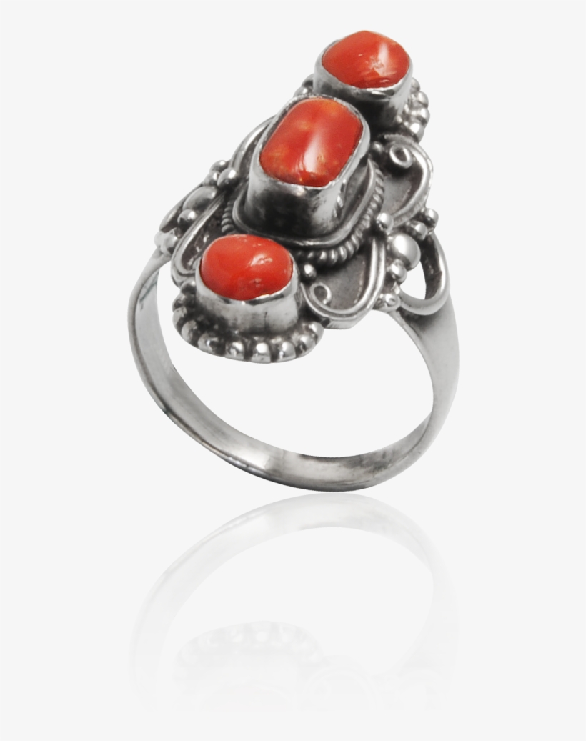 Coral Tibetan Rings, transparent png download