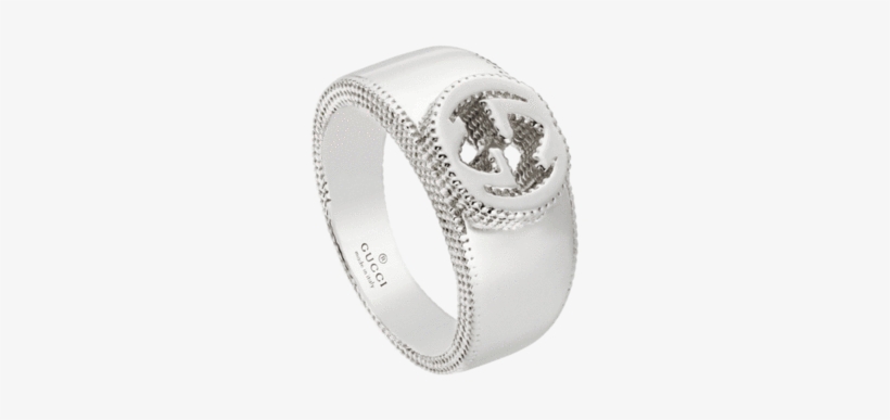 Interlocking Sterling Silver Ring - Gucci Interlocking Collection, transparent png download