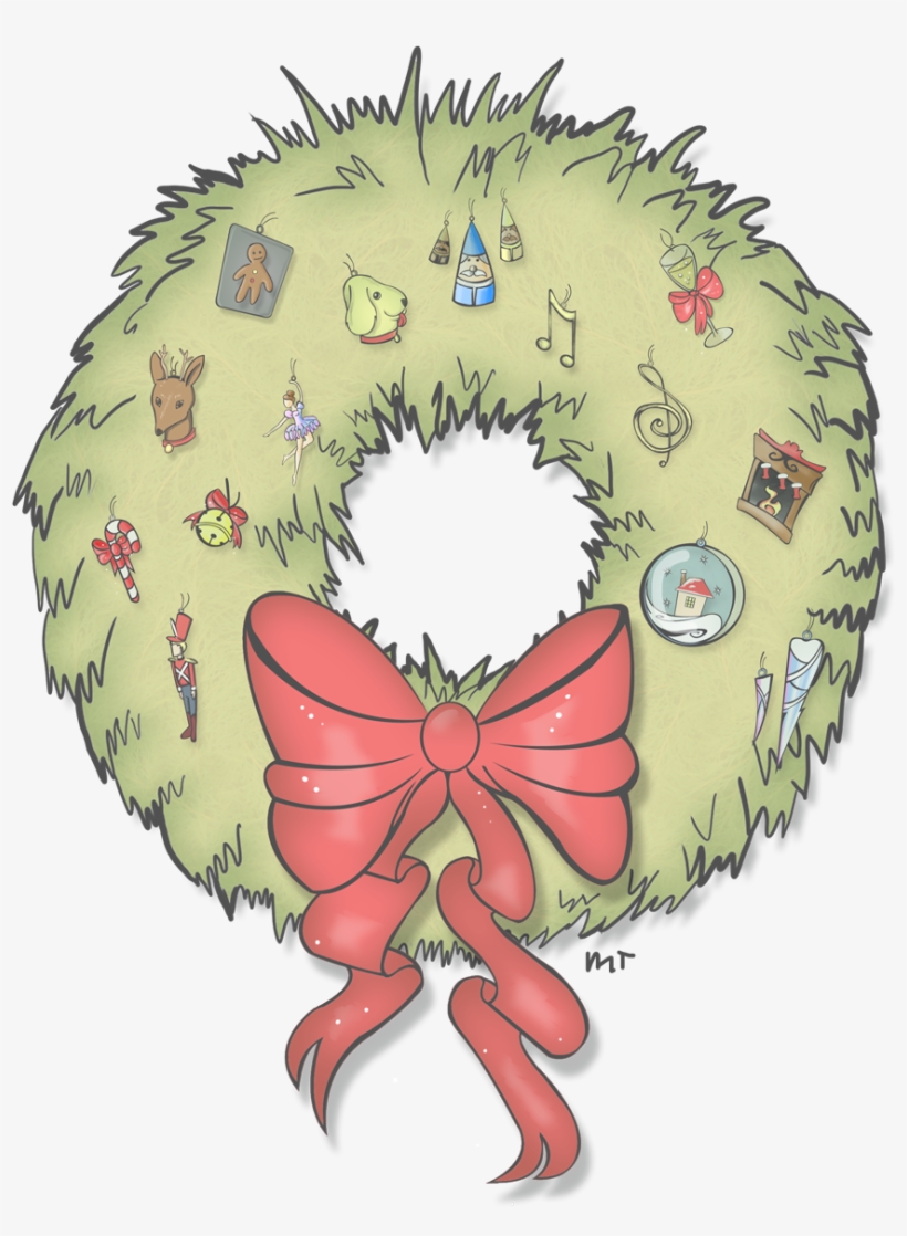 Here Is A Transparent Version Of My Holiday Wreath - Illustration, transparent png download