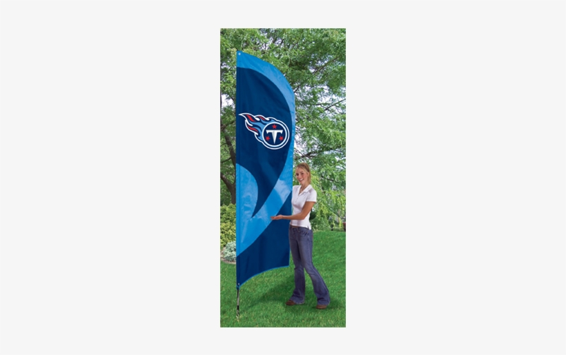 Tennessee Titans Nfl Applique & Embroidered 102" X - Texas Tech Tall Feather Flag, transparent png download