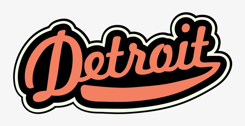 Detroit Retro Style Sign Png Graphic Cave - Retro Text Style Png, transparent png download