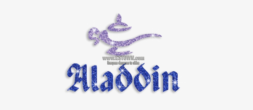 Aladdin Magic Lamp Hotfix Glitter Transfer Design - Throw Pillow, transparent png download
