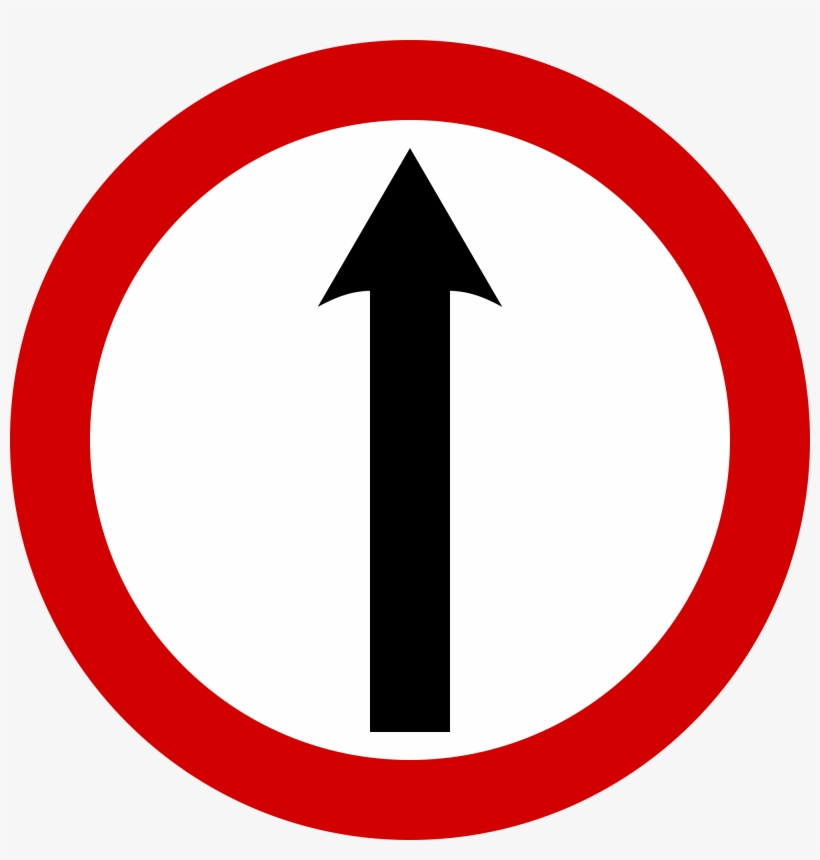 Open - No Straight Ahead Sign, transparent png download
