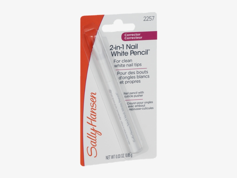 Sally Hansen 2-in-1 Nail White Pencil With Cuticle, transparent png download