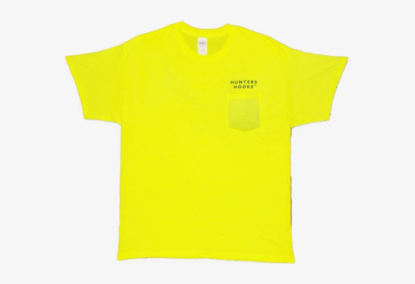 Men's Safetee Green Shirt W/pocket - T Shirt Yellow, transparent png download
