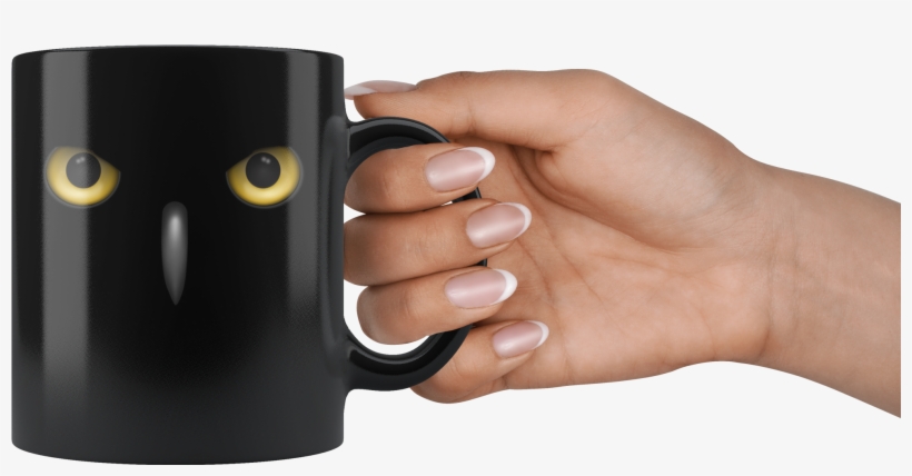 I Watching You Realistic Night Owl Black Scary Mug - Mug, transparent png download