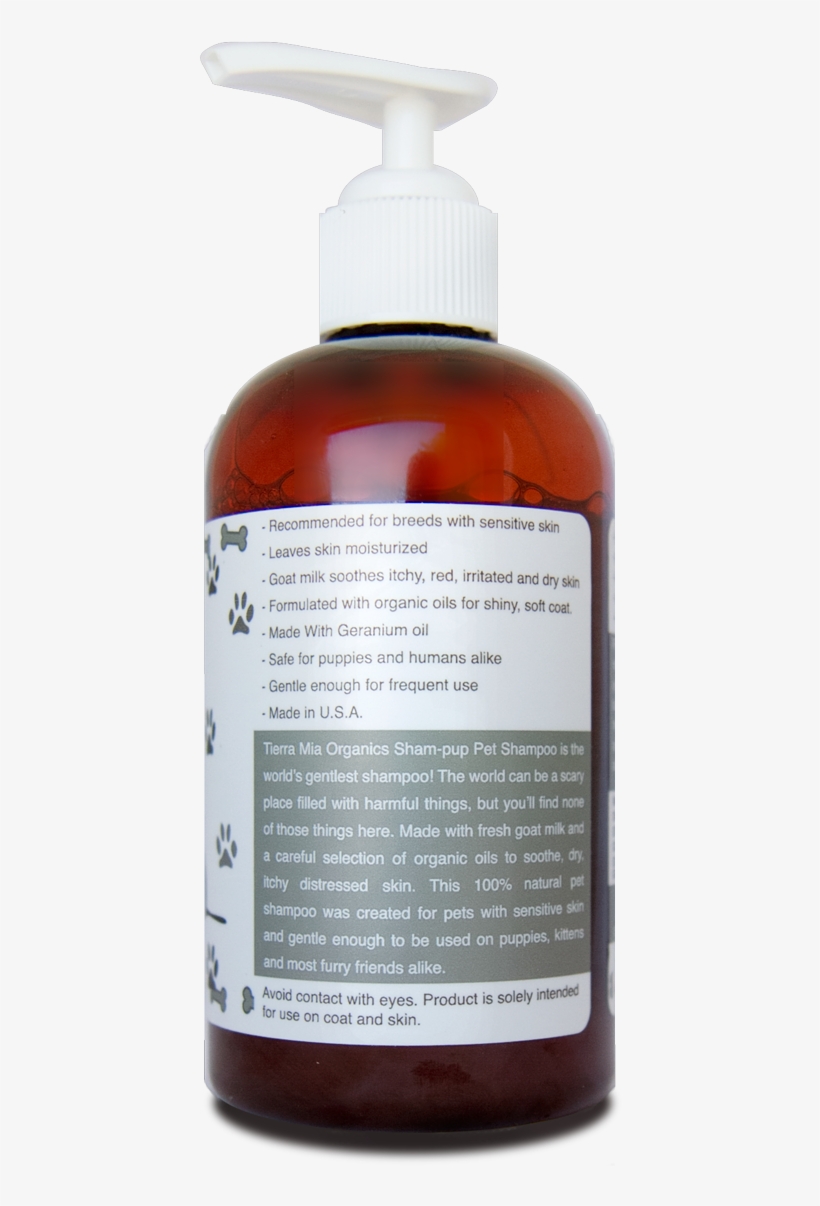 Tierra Mia Organics Pet Shampoo Back Side - Pet, transparent png download