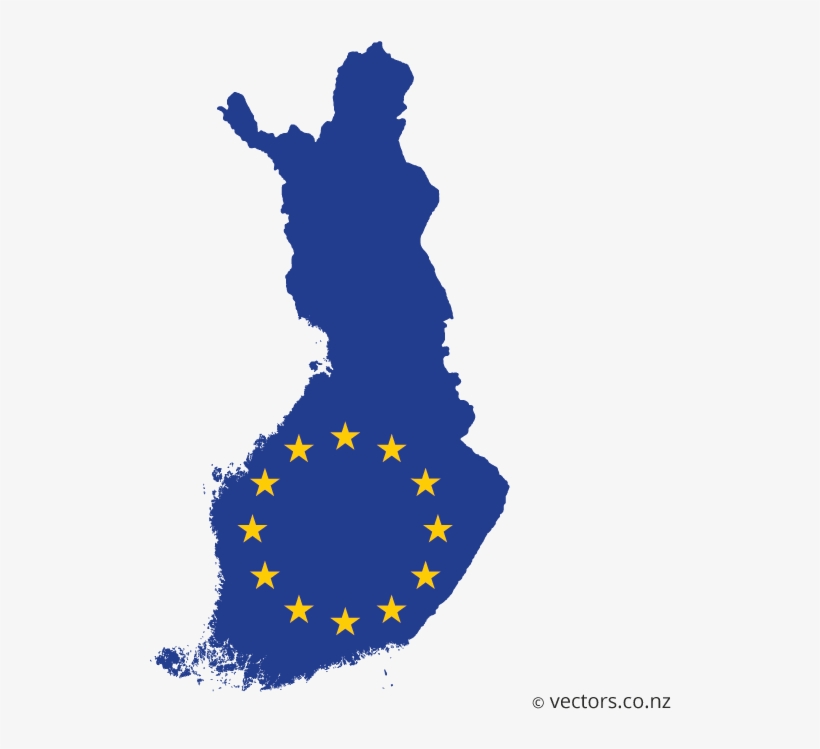 Eu Flag - Finland Map, transparent png download