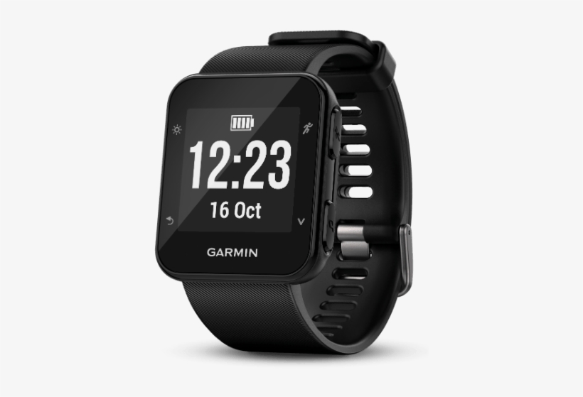 Garmin Running Watches Black Garmin Forerunner 35 Gps - Garmin Forerunner 35 Gps Watch - Black, transparent png download