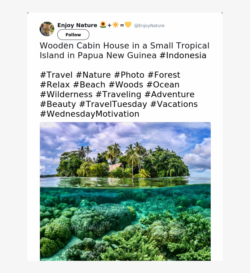 Wooden Cabin House In A Small Tropical Island In Papua - Poster, transparent png download
