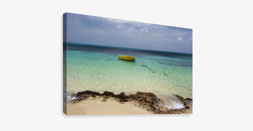 A Lone Boat In The Turquoise Water Off A Tropical Island - Posterazzi A Lone Boat In The Turquoise Water Off A, transparent png download